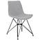 Palmetto Dining Chair in Gray Fabric and Black Finish