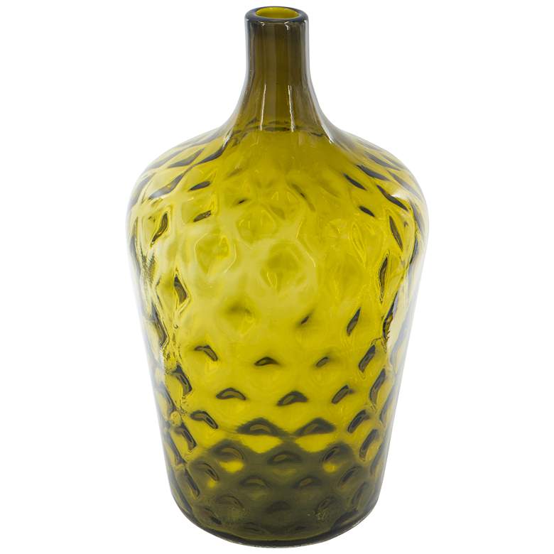 Image 1 Palmgren 17.3 inch High Green Medium Tall Glass Vase