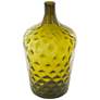 Palmgren 17.3" High Green Medium Tall Glass Vase