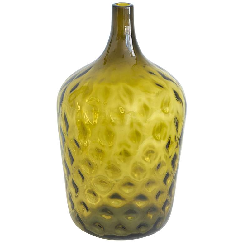 Image 1 Palmgren 21.3" High Large Green Glass Vase