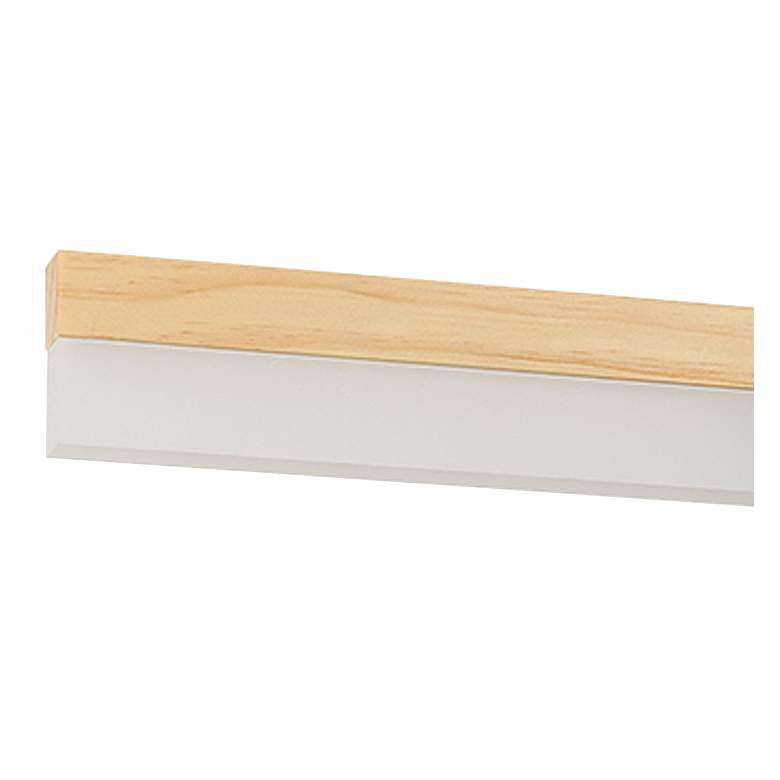 Image 3 Palmital 23 1/2"W Matte Black and Wood LED Vanity Bath Light more views