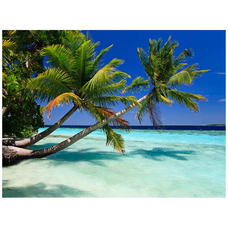 Image 1 Palms Duo 40" Wide All-Weather Indoor-Outdoor Wall Art
