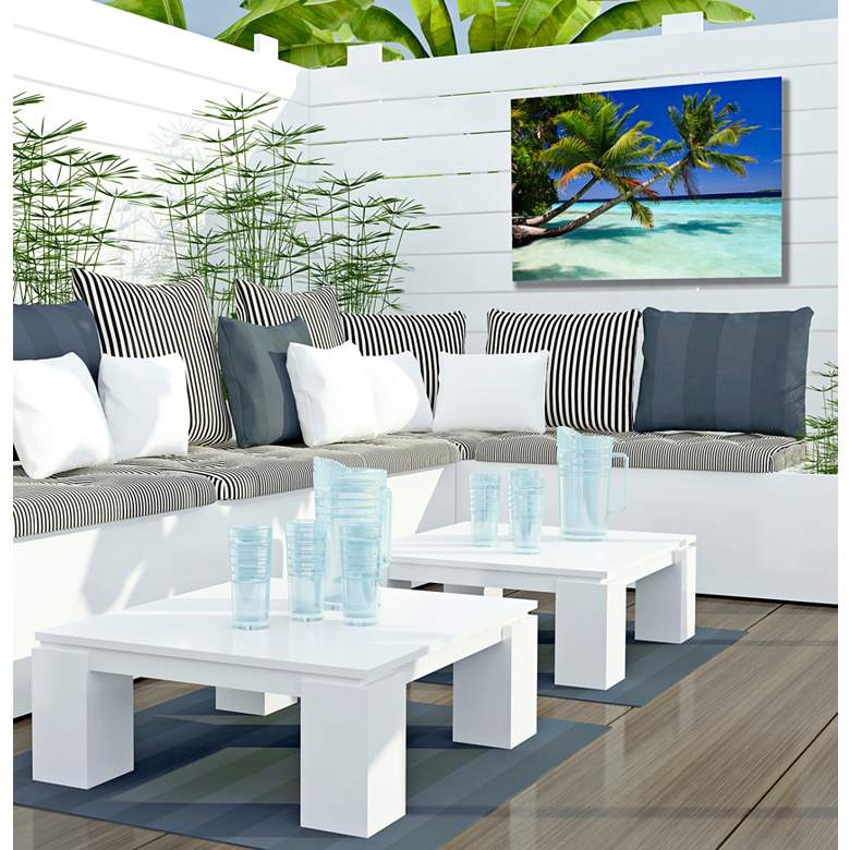 Image 2 Palms Duo 40" Wide All-Weather Indoor-Outdoor Wall Art more views