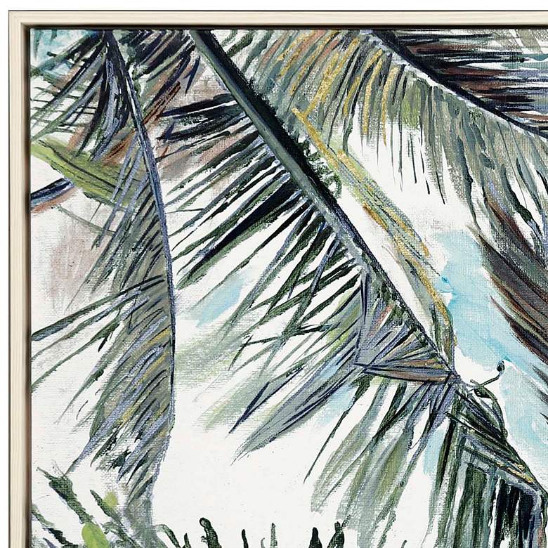 Image 3 Palms in the Sky 50" Wide Framed Giclee on Canvas Wall Art more views