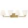Palmyra 32 3/4" Wide Brushed Gold 4-Light Vanity Bath Light
