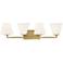 Palmyra 32 3/4" Wide Brushed Gold 4-Light Vanity Bath Light