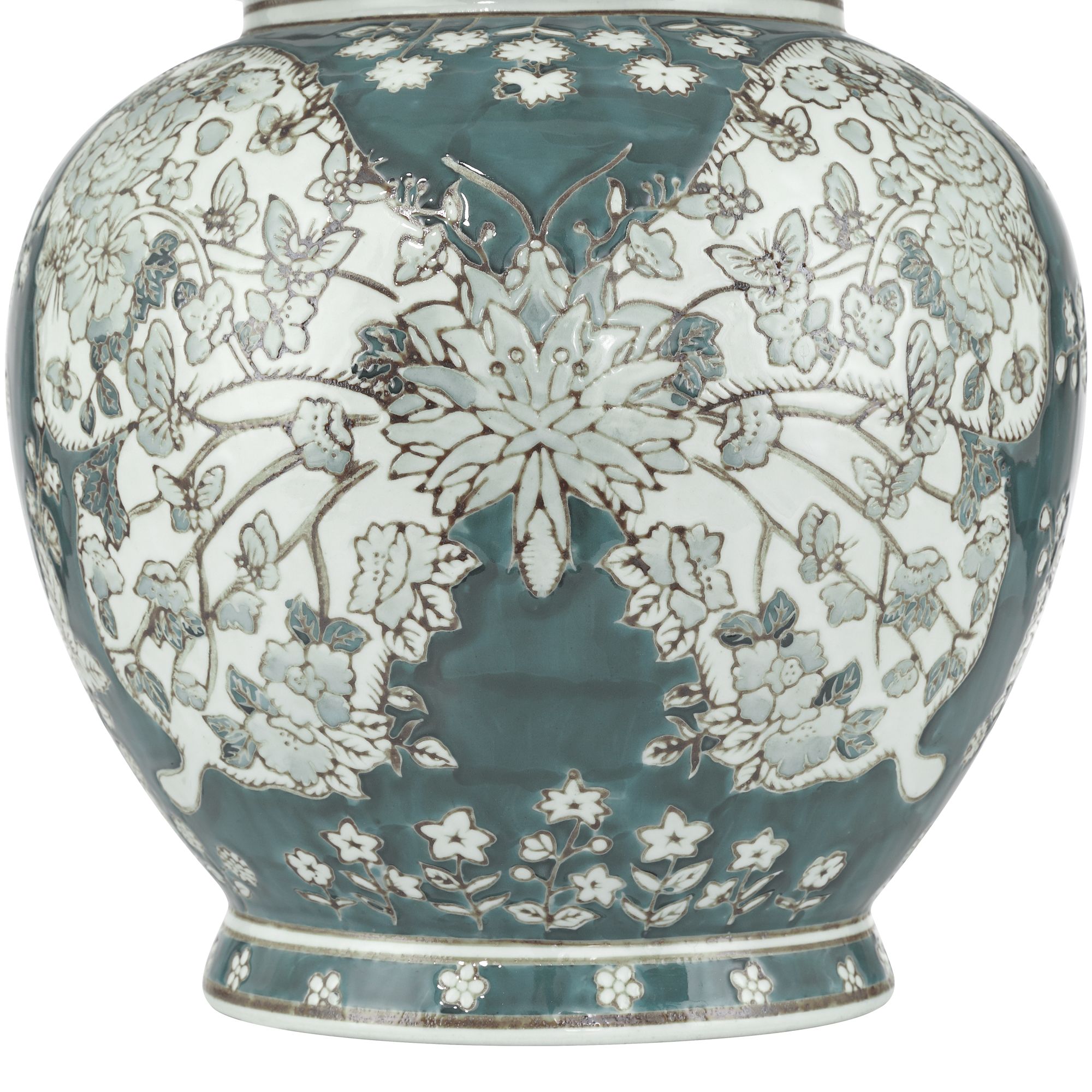Image 4 Paloma 12" High Teal Traditional Ginger Jar with Lid more views