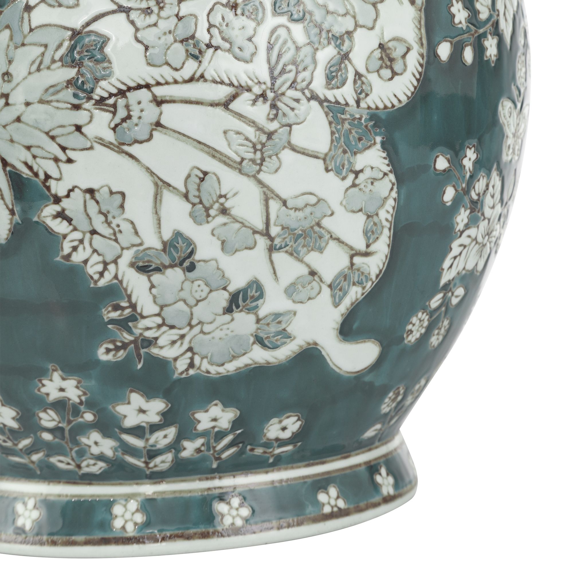 Image 5 Paloma 12" High Teal Traditional Ginger Jar with Lid more views