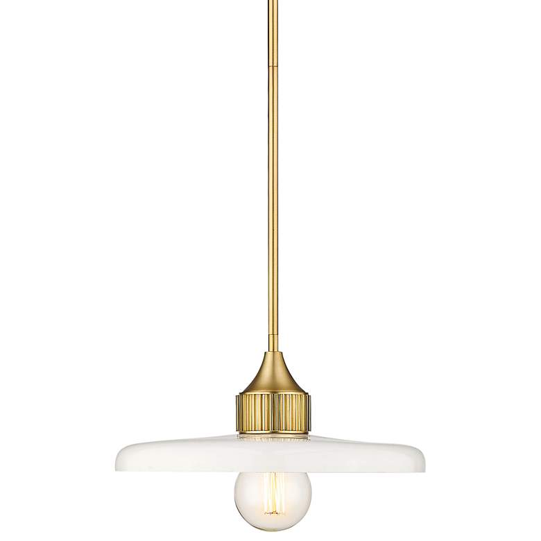 Image 2 Paloma 14" Wide Olde Brass Pendant Light