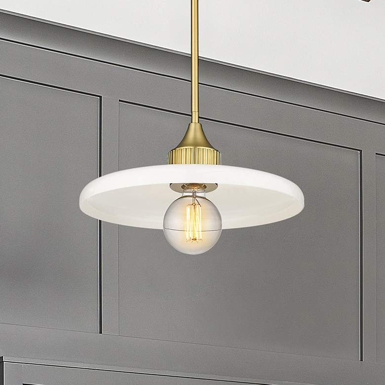 Image 1 Paloma 14" Wide Olde Brass Pendant Light