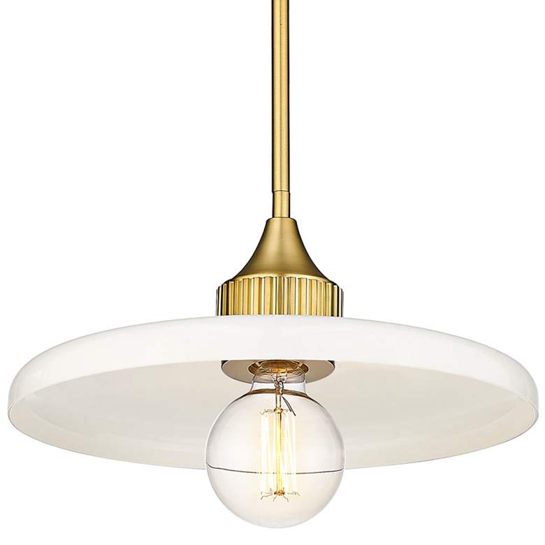 Image 3 Paloma 14" Wide Olde Brass Pendant Light more views