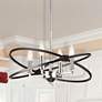 1_Paloma 18" Wide 4 Light Polished Chrome and Matte Black Chandelier
