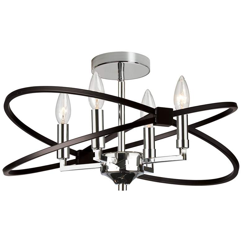 Image 1 Paloma 18 inch Wide Polished Chrome 4-Light Ceiling Light