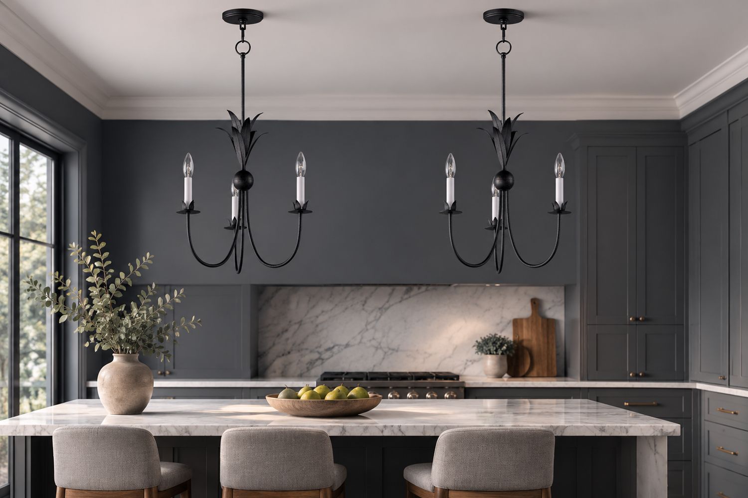 Image 7 Paloma 3-Light Chandelier - Black more views