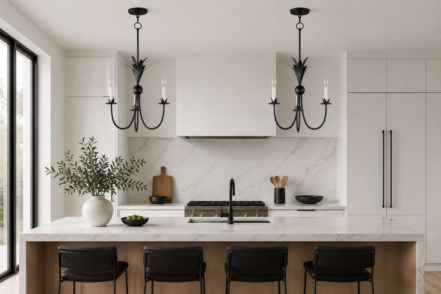 Paloma 3-Light Chandelier - Black