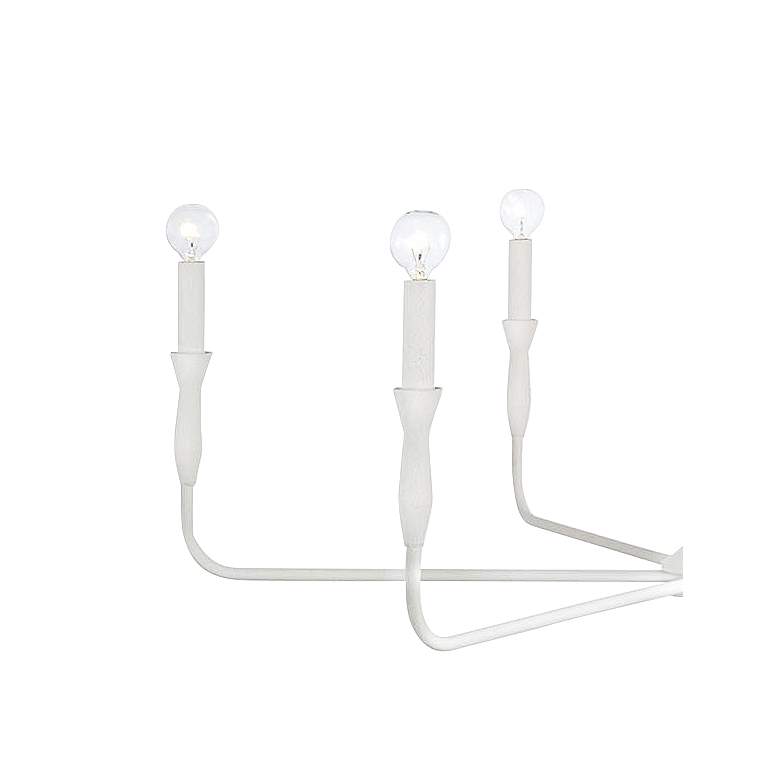 Image 3 Paloma 41" Wide Textured White 6-Light Chandelier more views