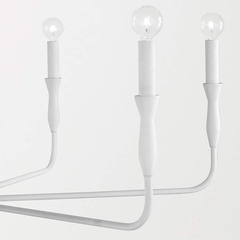 Image 4 Paloma 41" Wide Textured White 6-Light Chandelier more views