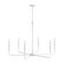 4_Paloma 41" Wide Textured White 6-Light Chandelier more views