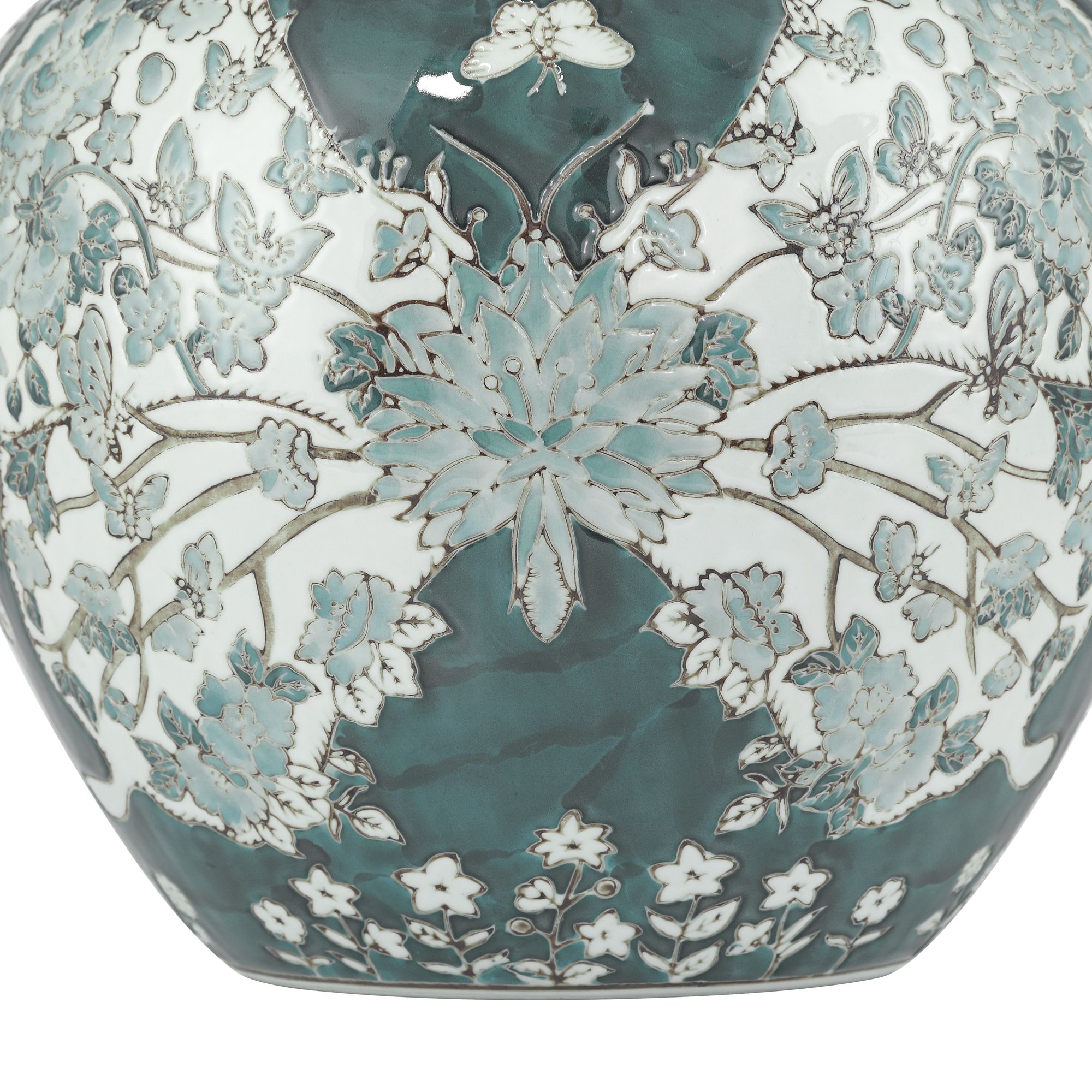 Image 5 Paloma 7 3/4" High Teal Traditional Ceramic Ginger Vase more views