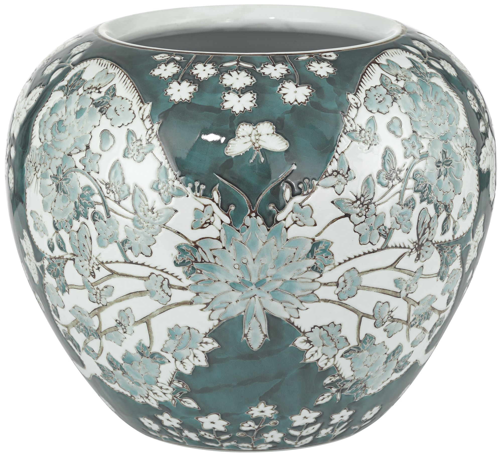Image 6 Paloma 7 3/4" High Teal Traditional Ceramic Ginger Vase more views