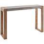 Paloma Atlantic 51" Brushed Wood and Concrete Console Table
