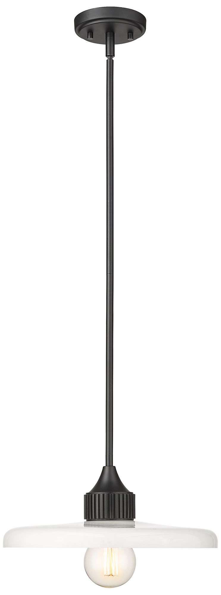 Paloma by Z-Lite Matte Black 14 inch 1 Light Pendant