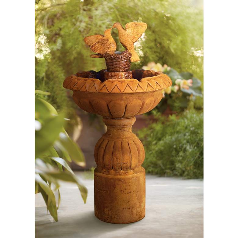 Image 1 Paloma Cascada 54 inch High Pedestal Fountain by Henri Studio