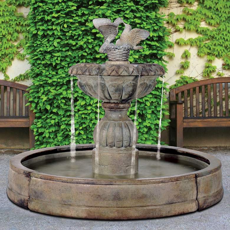 Image 1 Paloma Cascada 56" High Traditional Stone Pool Fountain
