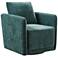 Paloma Green Fabric Swivel Accent Chair