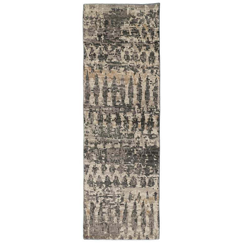 Image 1 Palomar Abstract Hand Knotted Tan Area Rug 2'-6" x 8'
