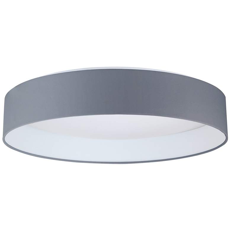 Image 1 Palomaro - 1-Light LED Ceiling Light - White Glass - Charcoal Grey Fabric