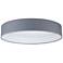 Palomaro - 1-Light LED Ceiling Light - White Glass - Charcoal Grey Fabric