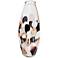 Palomas Medium 17" High Brown, White and Black Glass Vase