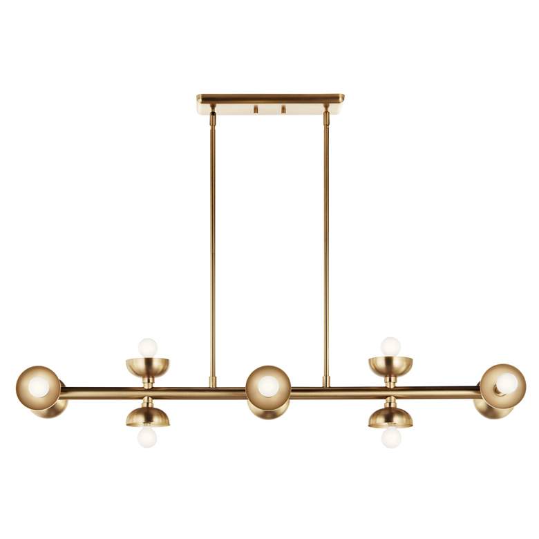 Image 3 Palta 48 Inch 10 Light Linear Chandelier in Champagne Bronze more views