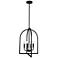 Pamela 16" Wide 4 Light Matte Black Pendant