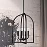 1_Pamela 16" Wide 4 Light Matte Black Pendant