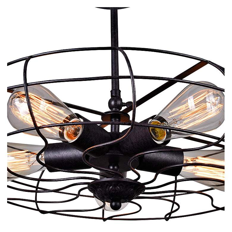 Image 2 Pamela 19" Wide Rust 5-Light Ceiling Light more views