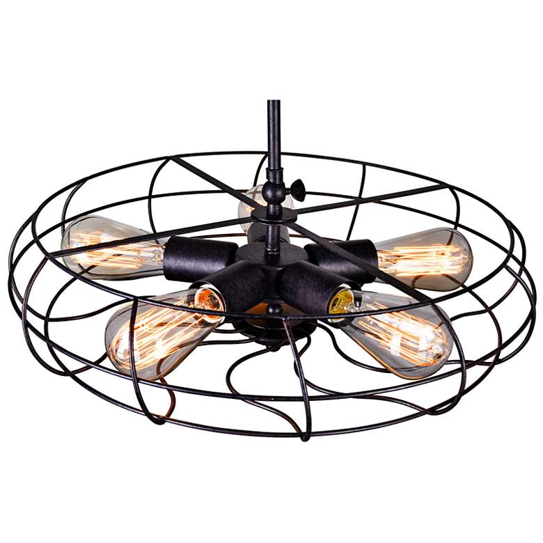 Image 5 Pamela 19" Wide Rust 5-Light Ceiling Light more views