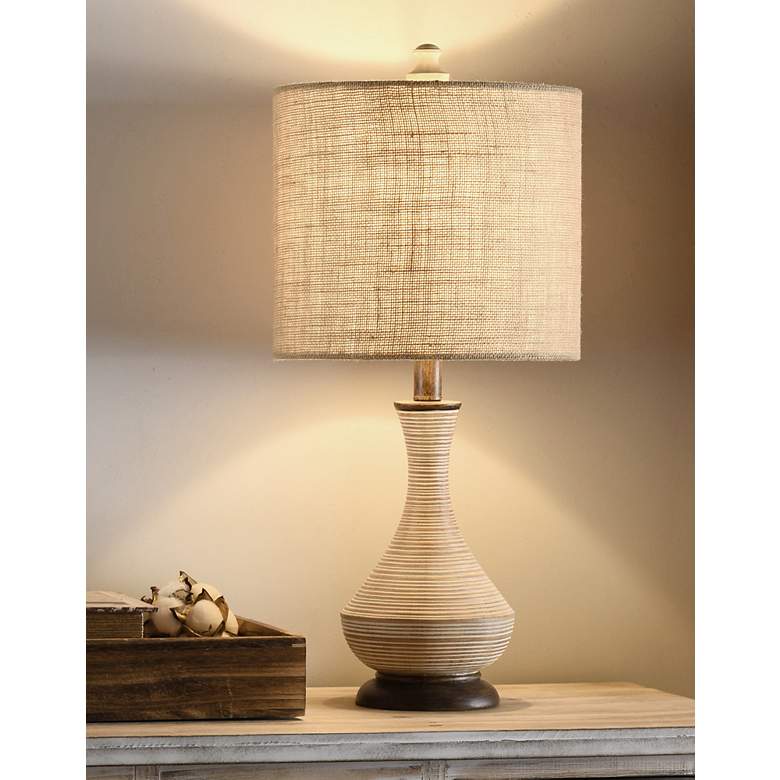 Image 4 Pamela 23" High Biscuit Beige Modern Accent Table Lamp more views