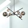 1_Pamela 27" Wide Black 6-Light Island Chandelier
