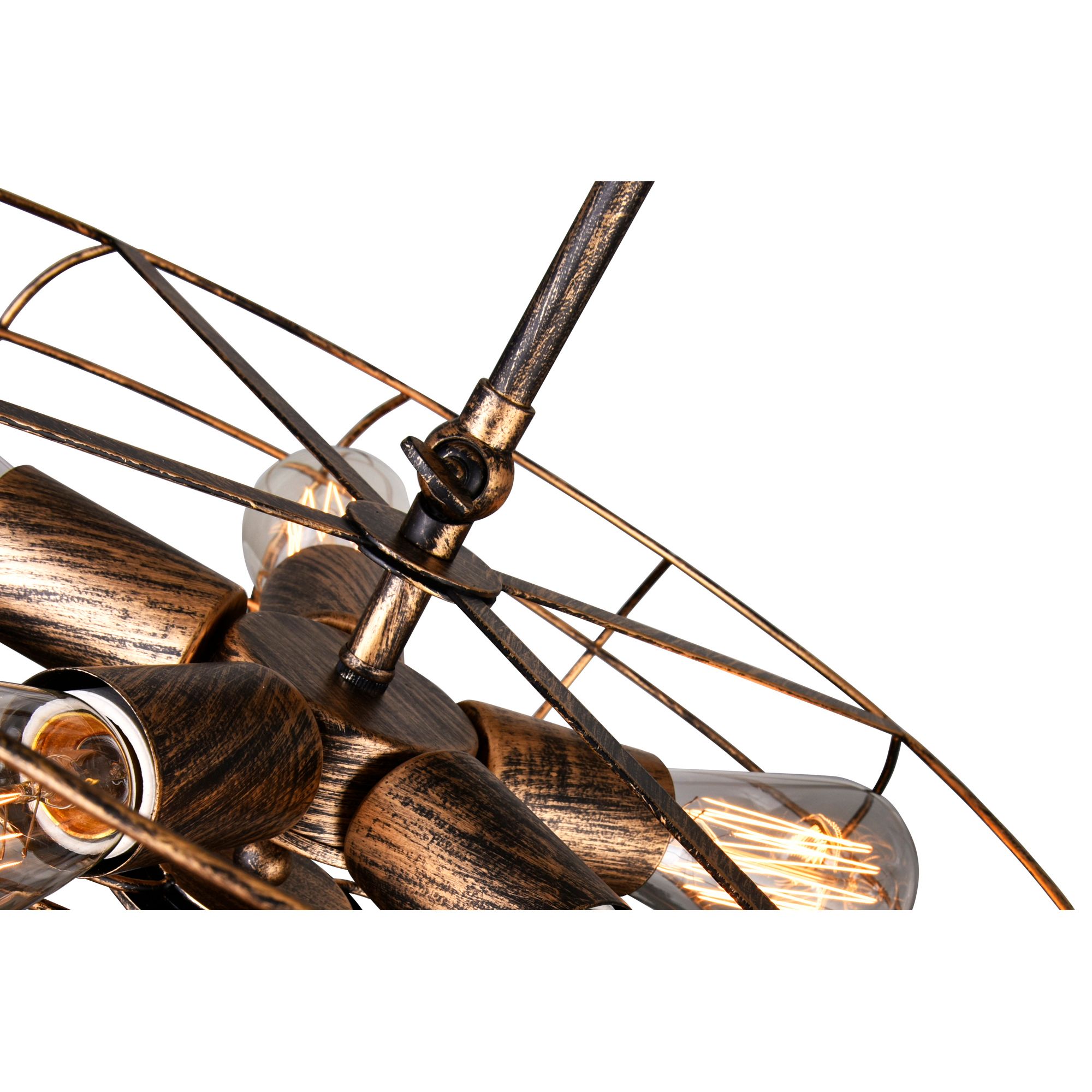 Image 3 Pamela 5 Light 19in Antique Copper Flush Mount more views