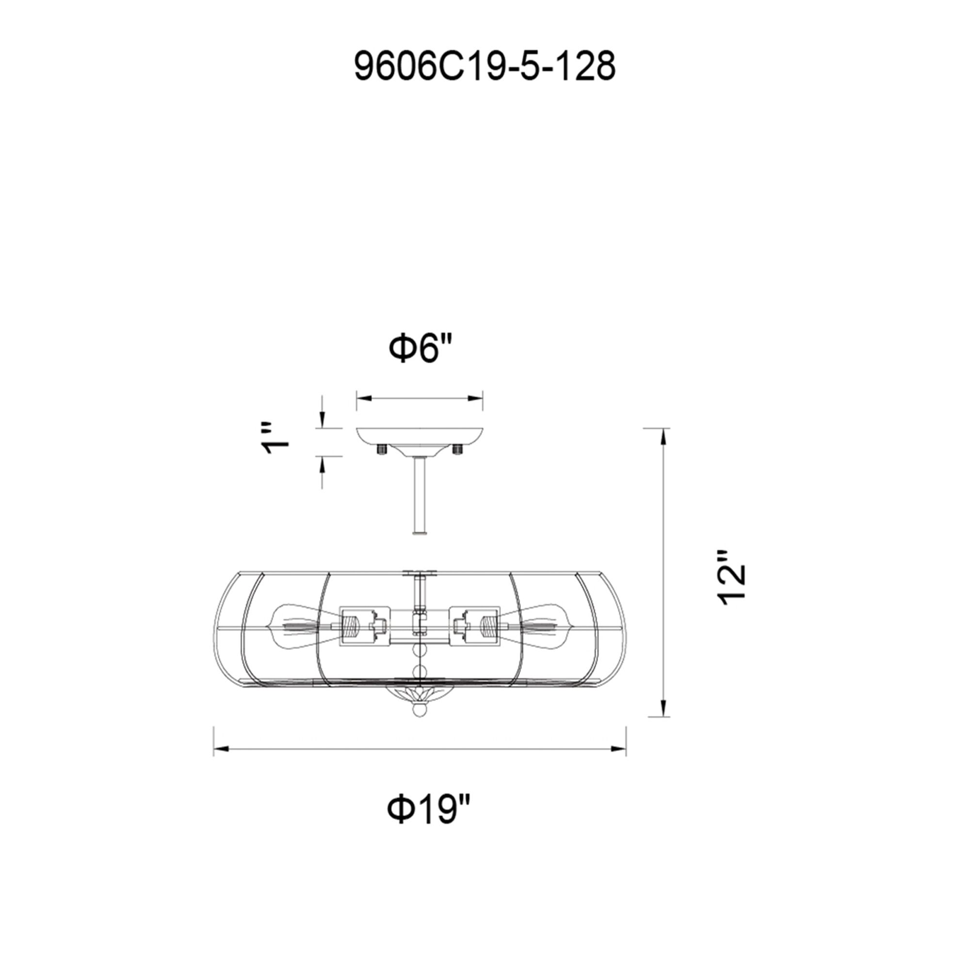 Image 5 Pamela 5 Light 19in Antique Copper Flush Mount more views