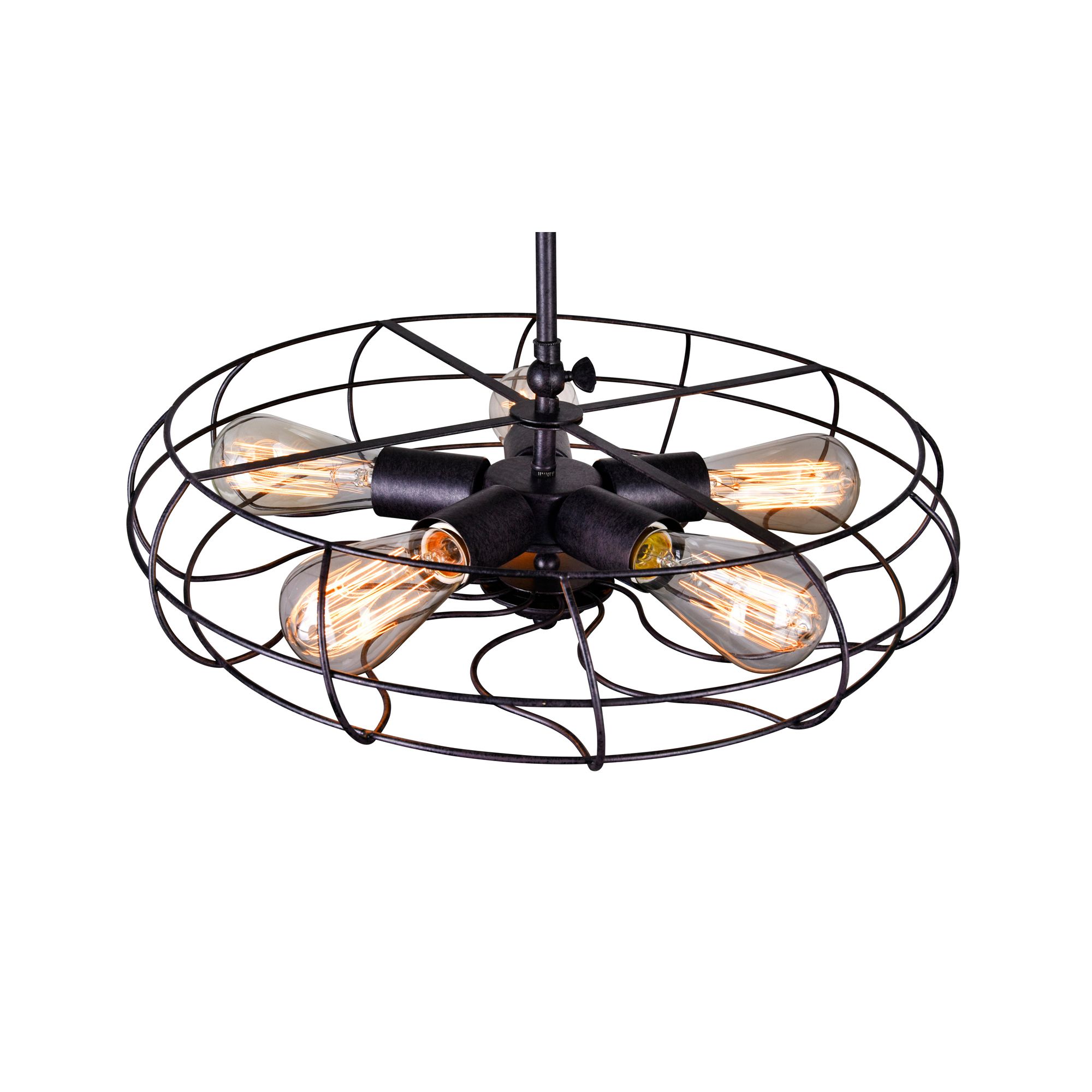 Image 2 Pamela 5 Light 19in Rust Flush Mount more views