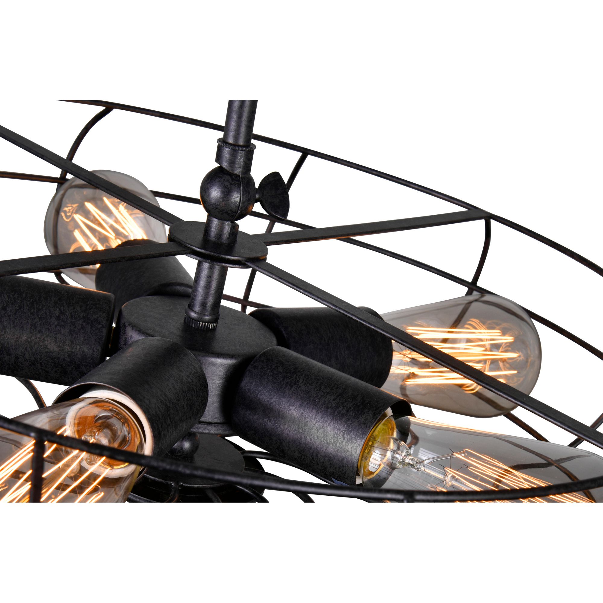 Image 4 Pamela 5 Light 19in Rust Flush Mount more views