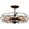Pamela 5 Light Flush Mount With Antique Copper Finish