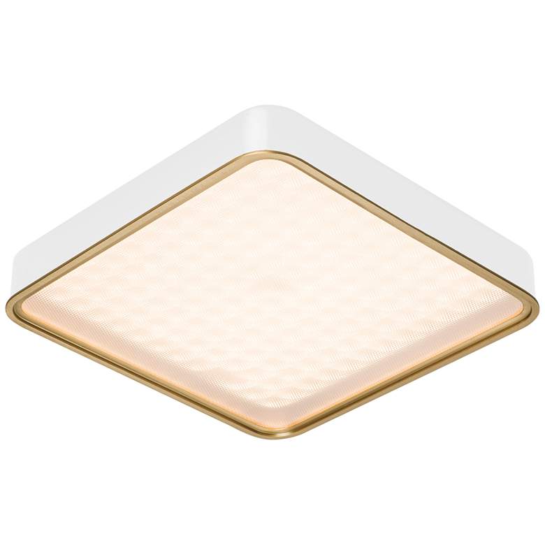 Image 1 Pan 12" Matte White Flush Mount