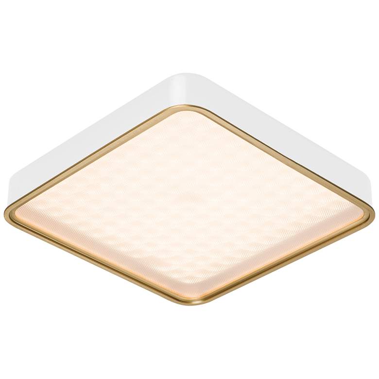 Image 1 Pan 12 inch Matte White Flush Mount