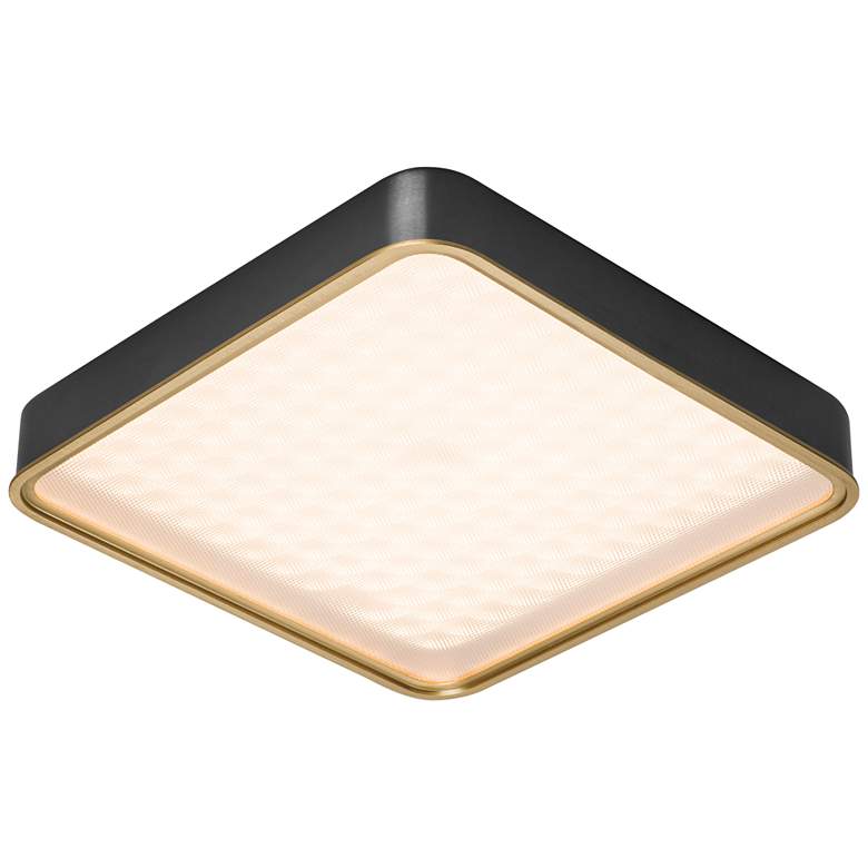 Image 1 Pan 12" Saint Dark Gray Flush Mount