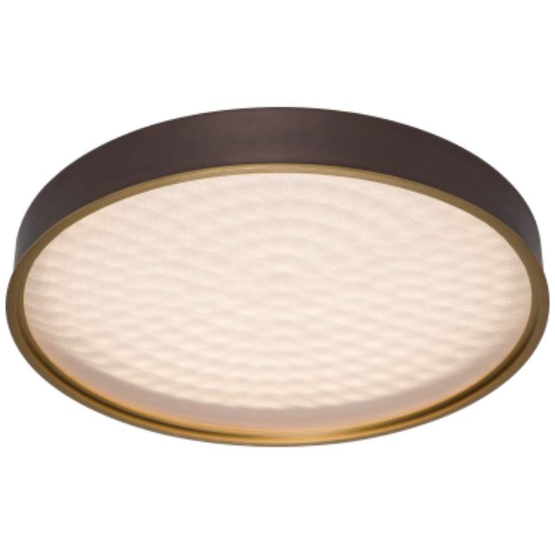 Image 1 Pan 15.9" Deep Taupe Flush Mount