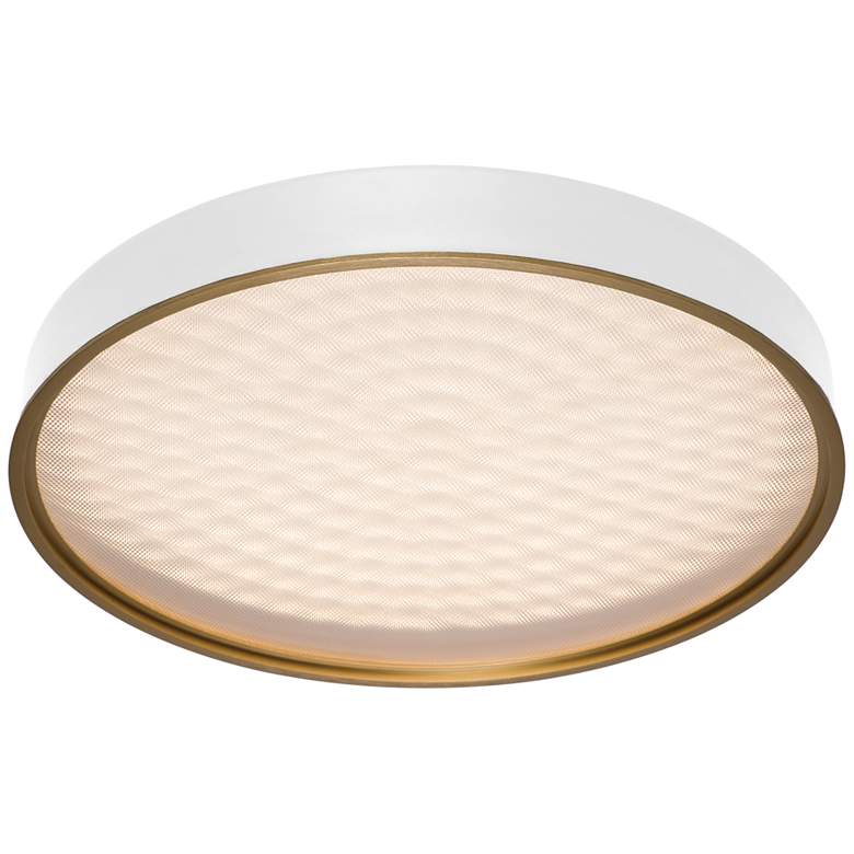 Image 1 Pan 15.9" Matte White Flush Mount